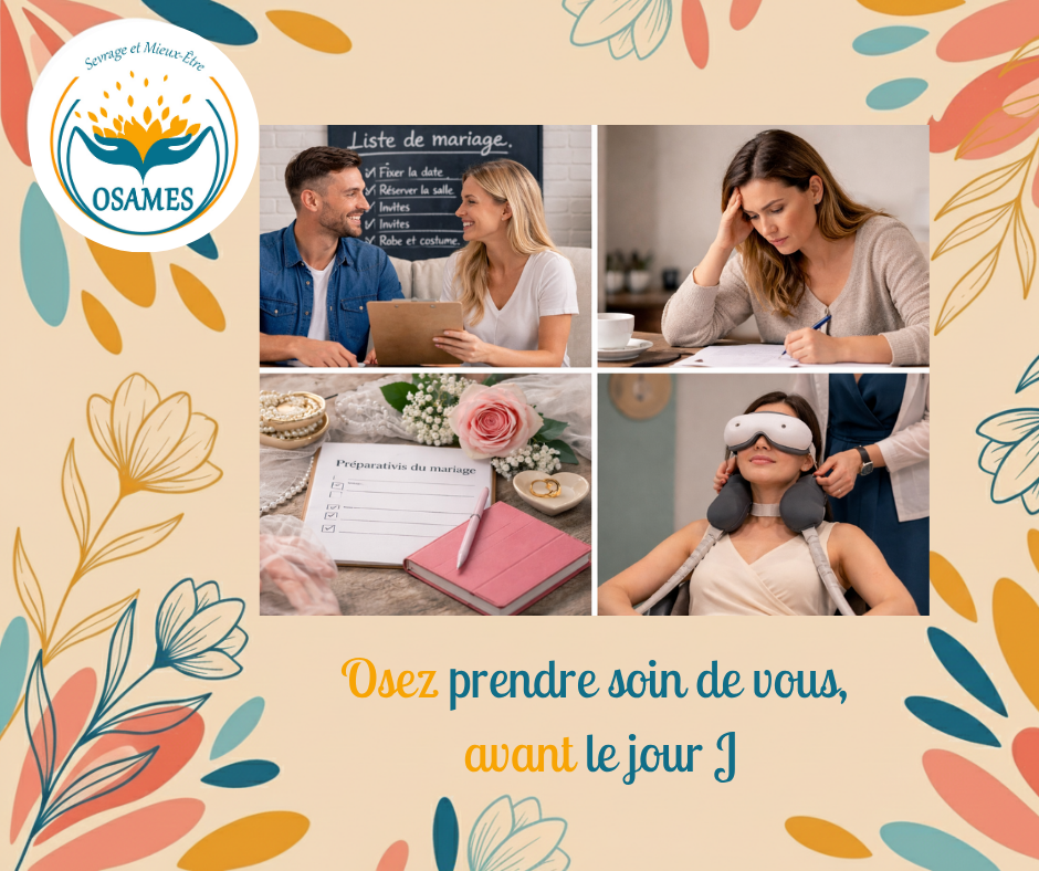organisation du mariage, charge mentale et moment de détente avec séance de relaxation en Vendée